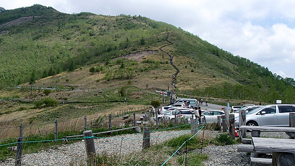 野反湖の登山道の混雑